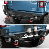 OEDRO Rear Bumper w/ 2 LED Lights Fits for 18-26 Jeep Wrangler JL 4Dr/ 2Dr