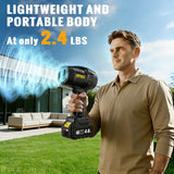 Cordless Leaf Blower, 600000 RPM Handheld Leaf Blowers with 2 X 4.0Ah Batteries & Charger, 650 CFM Small Turbo Jet Blower for Patio Cleaning, Lawn Care, Leaves, Dust, Snow