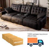 Oversized Sectional Couches for Living Room, Modular Leather Cloud Couch