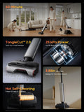 DREAME Aero Pro Wet Dry Vacuum Mop, Ultra-Slim with Hot Self-Cleaning/Self-Drying, 0 Hair Tangle Great for Pet Owner, Powerful Wet Dry Vacuum with 60min Runtime, Pick-up & Mop at The Same Time