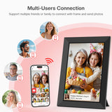 Frameo 10.1 Inch WiFi Digital Picture Frame, Smart Cloud Electronic Photo Frame with HD IPS Touch Screen Slideshow 32GB Memory Auto-Rotate Wall Mount, Share Photos/Videos from Phone - Gifts for Mom