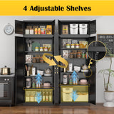 Steeloong 86"Metal Pantry Storage Cabinet with Doors & 4 Adjustable Shelves