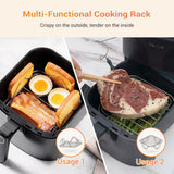 Tastee Ceramic Air Fryer, 8-in-1 Compact 5.5QT AirFryers, 450°F Digital Airfryer Dehydrator with Smart Probe, 24 Presets One-touch Cooking