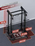 Major Fitness Drone3 Smith Machine, All-in-One Home Gym Squat Rack with Cable Crossover & Pull-Up Station, Heavy-Duty Strength Training (D3SMS-BLK (with Bench Elite BK & 230LB CLR BP-NEW)