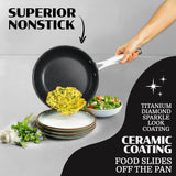 Granitestone Ceraluxe 20 Pc Ceramic Cookware Set Nonstick, Complete Pots and Pans Set Non Stick for Kitchen with Bakeware, Utensils & Steamer, Non Toxic Made Without PFOA PFOS, Oven & Dishwasher Safe