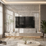 Qorqeous Grey Mist Marble Peel and Stick Wallpaper, Glossy Texture Vinyl Wall Panels, Waterproof Renter Friendly, 23.6" x 118", TV Accent Wall, Bathroom, Foyer, Coffee Shop Decor