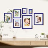decorUhome 4x6 Picture Frame Set of 10, Display Photos 3.5x5 with Mat or 4x6 Unmatted for Picture Frames Collage Wall Decor, Royal Blue