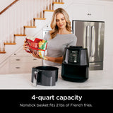 Ninja Air Fryer, Roast, Bake, Air Fry, Roast, Broil, Reheats, & Dehydrates, 4-in-1, Fries, Frozen Food, Veggies, and Juicy Meat Ninja