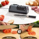 Ceelpeopar Professional 3-Stage Electric Knife Sharpener for Kitchen Knives, LCD Screen, 100% Diamond Abrasive, Adjustable Rotational Speed, Precision Angle Guides for All Kitchen Knives