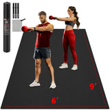 Extra Large Exercise Mat, 10'x6'/9'x6'/8'x6'/7'x5'/6'x4'(8mm) Thick Workout Mat for Home Gym & Garage Flooring, Shoe-Friendly, High-Density, MMA, HIIT, Weight Lifting, Cardio&Strength
