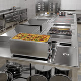 KoolMore Commercial Bain Marie Countertop Food Warmer, Soup Station, and Buffet Table Server with One Serving Section and Tap, Stainless-Steel Steamer with Auto Shut Off (CFW-1T), Silver