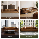 NessCarsti 111.81" Mid-Century Modern 4-Seater Sofa Couch with Low Back