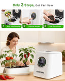Eectric Kitchen Composter, 3L Smart Mill Food Recycler with Large Touch Screen, Compost Bin Indoor with 4 Sharktooth Blades, 0.5kWh Per Cycle Energy-efficient, Odorless, Low Noise, Auto-Cleaning