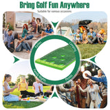 ULTIMATE Golf Game Set, Indoor Outdoor 11FT Putting Green Mat w/ 2 Adjustable Putters, 6 Balls & 12 Hole Covers, Golf Pratice Training Mat for Party, Backyard, Home and Office