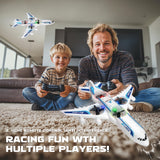 LEFEI Rc Drone Remote Control Airplane -2.4GHz Foam V17 Jet Fighter Stunt,360° Drop-Resistant Stunt Spin Remote & Light RC Airplane with 2 Batteries for Kids Boys Girls (White)