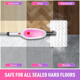 Steam Mop, Detachable Handheld Steam Cleaner with 10-in-1 Multipurpose Accessories, Two-sided Mop, Double Cleaning Area, Multi Surfaces Steamer for Wood Floor, Tile, Window, Clothes, Furniture & Grout