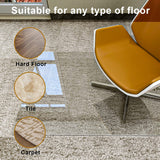 Office Chair Mat for Carpet - 36" x 46" Tempered Glass Floor Mat - for Office Chair on Carpet GLSLAND