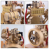 MechPuConToy Engine Model Kit That Runs, Vertical Single Cylinder Four Strokes OHV Engine Model with Water Cooling and Speed Limit Mechanism