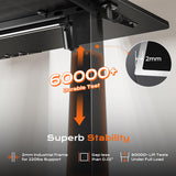 Huuger 55 x 28 Large Electric Standing Desk, Height Adjustable Computer Desk, 27.6" Deep Desktop, Stand up Gaming Office Table with 2 Hooks