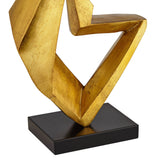 Possini Euro Design Zeus 28 1/2" Tall Modern Glam End Table Lamps Set of 2 Sculptural Gold Leaf Living Room Bedroom Bedside Nightstand House Office Home Reading Kitchen Entryway Console Black Shade