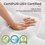 12 Inch Full Mattress, Medium Firm Hybrid Mattress Full with Zoned Pocket Springs & Memory Foam for Pressure Relief, Motion Isolation | Fiberglass-Free, CertiPUR-US Certified | 75"*54"