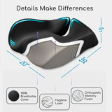 Extra Large Memory Foam Seat Cushions for Office Chairs, Pressure Relief Seat Cushion for Tailbone Pain Relief, Sciatica & Back Pain, Ergonomic Office Chair Cushion for Long Sitting & Driving (Black)
