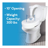 Toilet Seat Riser - Adds 5.5 Inch of Toilet Height - Raised Toilet Seat with 300 Pound Carex