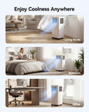 Feelfunn 8000 BTU Portable Air Conditioner, 3-in-1 Cools 350 Sq.Ft, Quiet AC with Fan & Dehumidifier, LED Display, Remote, 24H Timer, Window Kit, for Bedroom/Office/Dorms