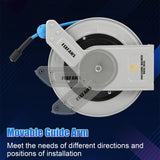 FIXFANS Pressure Washer Hose Reel with Hose, 1/4" × 100ft Retractable Power Washer Hose Reel, Heavy Duty Hose Reel Auto Rewind, Wall Mounted, 3600 PSI