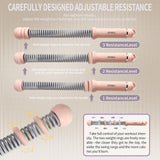 WITSPARKLLE Ropeless Battle Ropes, Adjustable Cordless Battle Ropes with Resistance Springs, Weighted Portable Workout Rope for Home Gym, Low-Impact HIIT Training Equipment for Men & Women (Pink)
