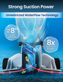 Automatic Leaf Robotic Pool Vacuum Cleaner Heavy‑Duty Pool Opening Heavy Debris 360° Ultra‑Wide Suction Inlet, 1.85‑Gal X-Large Bag, 62 GPM Flow, 90‑Min, AutoPark - Ideal for Inground Aboveground Pool