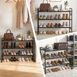 Tbzieoc 3 Tier Shoe Rack Metal Shoe Storage Organizer for Entryway Closet Space Save
