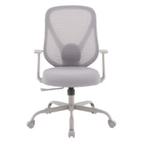 Office Star Products Ventilated Seating, Mesh Back Manager's Office Chair, Height-Adjustable Arms, Professional Office Seating, Lumbar Support, Grey