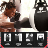 PROLAST Wrecking Ball Heavy Punching Bag for Adults, Hook and Uppercut, Body Snatcher, Boxing, MMA, Muay Thai Training Equipment, Filled, 65 lbs, Rhino White