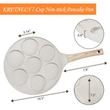 Pancake Pan Suitable for All Cooktops, 7-cup Pancake Maker, Nostick Granite Mini pancake KRETAELY