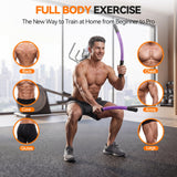 LunaHush Cordless Ropeless Battle Ropes for Home Gym, 3 Adjustable Resistance, Heavy Duty Strength Training Equipment for HIIT, Full Body Workout, Men & Women, Purple