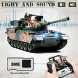 Supdex 1:18 RC Tank, 2.4Ghz US M60 Remote Control Tank Model Toys, 15 Channel Battle Military Toy with Smoke, Light Sound, Volume Switch, Army Toy for Adult and Kid