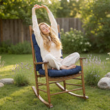 1 Pack Patio Chair Cushion, Rocking Chair Cushion Overstuffed Seat Back Cushion Pad for Outdoor Indoor