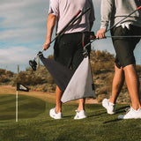 STICKIT Magnetic Golf Towel Gray and Black 2-Pack | Top-Tier Microfiber Golf Towel with Deep Waffle Pockets