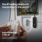 Twelve South AirFly Pro 2, Bluetooth Adapter, Pair 2 AirPods, Black Ice