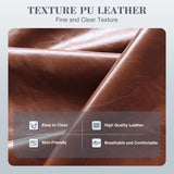 FelixKing Leather Office Chair, Small PU Ergonomic Desk Chairs, Comfy Computer Chair with Wheels and Flip-up