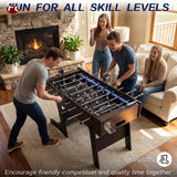 RAYKEEP 53" Folding Foosball Table with LED Lights, Full Size Indoor Soccer Game with Electronic Scoreboard for Adults & Kids, Home, Game Room, or Office – Includes 2 Balls & 2 Cup Holders