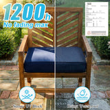 Outdoor Chair Cushions Set of 2, 18.5"x16"x3" Waterproof Outdoor Seat Cushions for Patio Furniture