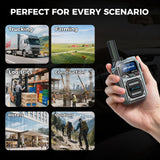 OMIZN M9 Global Walkie Talkie, 4G LTE Unlimited Range Two Way Radio with Flashligth for Outdoor, Business, Family 9pcs with Sim Card