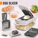 Pro-Series 10-in-1, 8 Blade Vegetable Chopper, Onion Mincer, Cutter, Dicer, Egg Slicer with Container Mueller