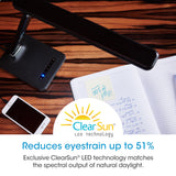 OttLite Renew LED Desk Lamp with USB Charging Port, Black