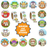3 Rolls Emotional Support Animals Scratch & Sniff Stickers for Kids by Puraesla – Smelly Affirmation - Cute Scented Sticker for Classroom Rewards, Teacher Supplies & School Motivation