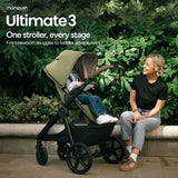Mompush Ultimate 3 Full Size Stroller, Extendable Seat, Infant to Toddler
