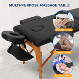 SereneLife Portable Massage Table 24 inch, Height Adjustable 3 Sections Massage Bed & Folding Lash Station for Esthetician, Tattoo Table, Spa Bed, Physical Therapy & Facial Treatment
