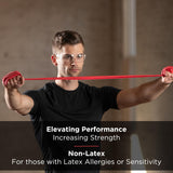 THERABAND Resistance Bands Set, Professional Non-Latex Elastic Band For Upper & Lower Body Exercise, Strength Training without Weights, Physical Therapy, Pilates, Rehab, Yellow & Red & Green, Beginner THERABAND